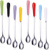 Mixing Spoons Set of 8, Stainless Steel Iced Teaspoons with Ceramic Handle 7.6-Inch Long Soup Tablespoons Espresso Coffee Spoons Candy-Colored, Mi...