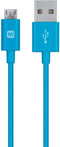 Monoprice USB Type-A to Micro Type-B Cable - Polycarbonate Connector Heads, 2.4 Amp, 22/30AWG, 6 Feet, Blue - Select Series...