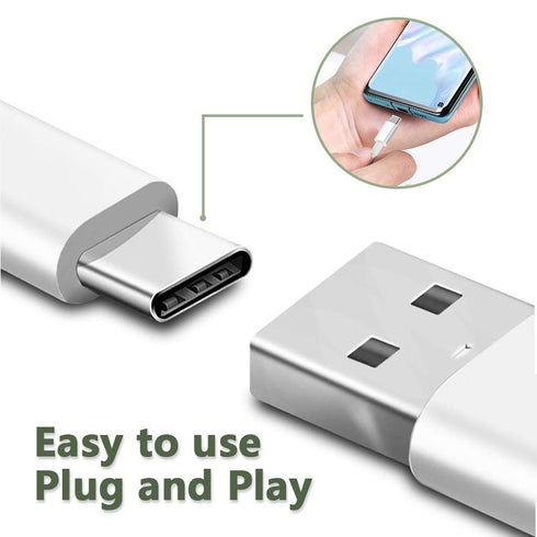 6ft USB-C to USB-A Fast Charger Cable for iPad Pro, Galaxy, MacBook Air, Nintendo Switch, Pixel, LG, Sony, OnePlus...