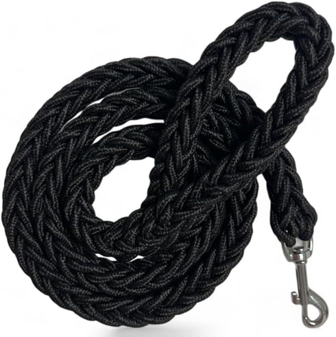 Premium Heavy Duty Braided Rope Dog Leash, Sturdy Durable Nylon Pet Training Lead for Small, Medium, and Large Dogs, 360 Degree Swivel Snap Clip A...