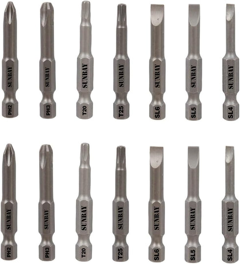12 Piece Screwdriver Bit Set - 2 Inch Drill Bit Driver Set - Magnetic Impact Screwdriving for Use with Power Drills and Drivers...