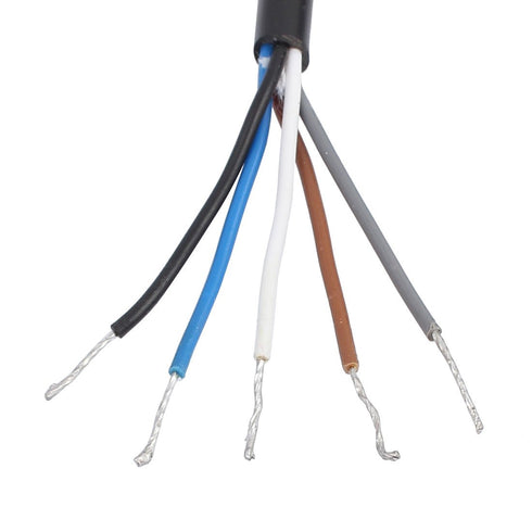 uxcell A16110400ux0295 M12 Female Straight 5 Pins Connector Aviation Socket Electrical Cable 5M Black...