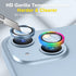 AGVEE 3+3 for iPhone 15/15 Plus Camera Lens Protector, Brushed Metal Ring 9H Tempered HD Glass Camera Protector Cover Film, Brushed-Blue...