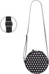 Round Crossbody Bag Small Circle Purse Zip Handbag for Women...