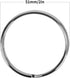 2 Inch Flat Key Rings - Large Split Key Rings - Silver Steel Round Edged Circular Keychain Ring Clips - Sturdy Key Chain Ring Connector (Pack of 2...