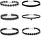 6 PCS Necklaces Black Velvet Choker Set Classic Gothic Tattoo Lace Chokers...