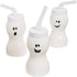 Fun Express Set of 12 Pieces Ghost Shape Cups with Straw for Halloween, Holds 8 oz, BPA Free Plastic, Kids Party Supplies, White...