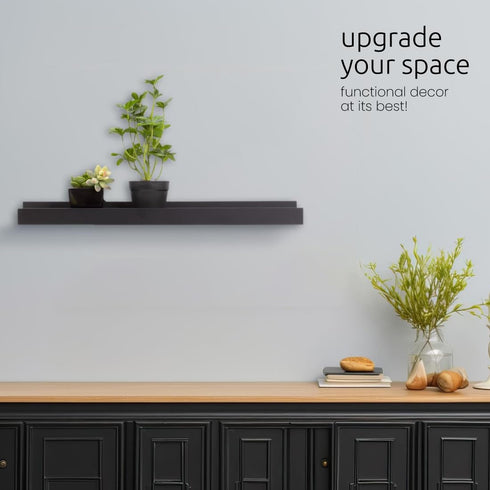 Kiera Grace Floating Shelves for Wall, Engineered Wood Picture Frame Wall Shelves, Easy to Assemble Display Shelves, Ideal for Home Decor, Pack of...