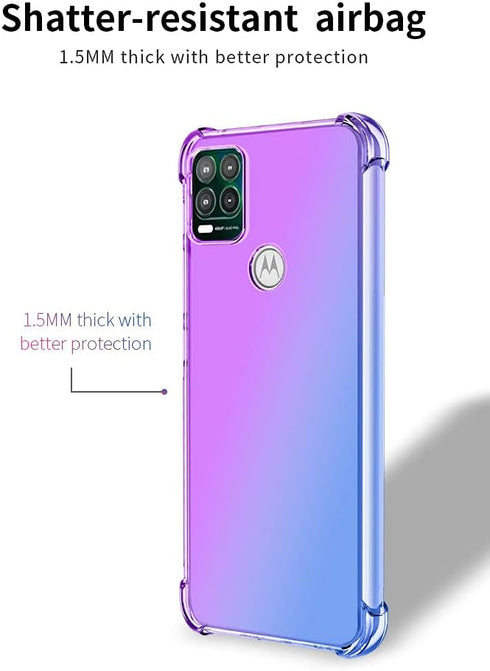 Motorola Moto G Stylus 5G (2021) Cellular Phone Case, Pink/Teal Shockproof TPU Soft Silicone...