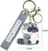 Keychain 2PCS Cute Cartoon Raccoon Key Chains Exquisite Cartoon Pendant Keyring Girl Backpack Decoration Women Key Chain DIY Hanging Accessory...