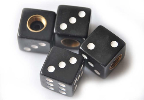 Custom Accessories 16114 Black Dice Style Valve Cap...