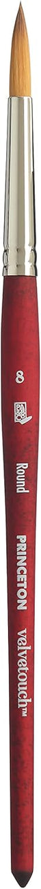 Princeton Velvetouch Paintbrush, Size 8, Scarlet...