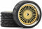 Carlomo 1/64 Scale N-Class Alloy Wheels and Rubber Tires with Axles Detail Up Kits (4pcs/1 Kit) Modified Parts for 1:64 Diecast Model Cars (N018A)...
