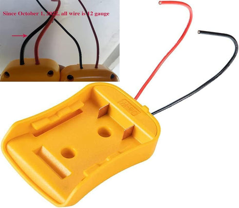 2 Packs Upgrade for DeWALT Battery Adapter Power Source Mount for Dewalt 20V Battery Adaptor Dock with Wires Battery Converter Connector DIY Power...