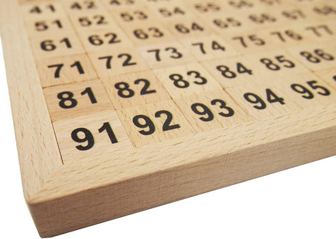 Wooden Hundred Board Montessori Math Counting Toys, 1-100 Numbers Kindergarten Preschool Learning Educational Game for Toddler Kids (Hundred Board...