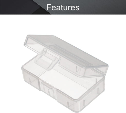 Fielect 5Pcs 9V Battery Storage Case, Battery Organizer for 9V Battery Multipurpose Battery Storage Box Holder Case Transparent for 9V Battery...