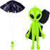 Forest & Twelfth Alien Paratroopers with Parachutes, 12Pcs, 4 Inch Extraterrestrial Toys for Boys & Girls, Space-themed for Outdoor Play, Collecti...