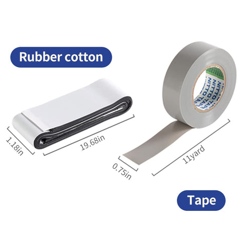 Waterproof Duct Tape for Hose Repair 0.75 inch x 11 yard Grey Tape with 1.2 inch x 20 inch Waterproof Butyl Sealant Tape Hose Repair Tape Heavy Du...