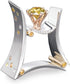 HUKQBUNX 925 Sterling Silver Two-Color Topaz Colorful Topaz Women's Fashion Ring Square Crystal Zircon Women's Fashion Diamond Wedding Engagement ...