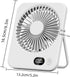 Desk Fan 5 Speeds/180° Adjustable/Wall Hang/Rechargeable Mini Fan?USB Fan Silent Powerful?Wireless Bedside Fan?Portable Fan for Bedroom,Office,Lib...