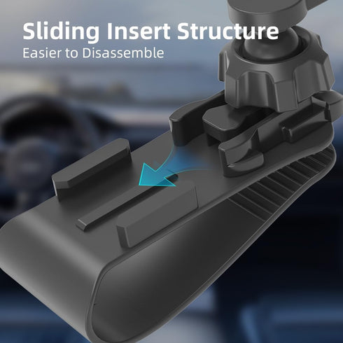 Car Sun Visor Mount VLOG/Video Holder, Quick Clip Mount for Car Sun Visor Compatible with DJI Action 4/3, Insta360, AKASO and More...