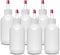 ljdeals 2 oz Plastic Squeeze Bottles with Yorker Caps, for condiments, hair color, glues, paints, craft, sauce and more…Pack of 6, BPA Free, Made ...