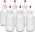 ljdeals 2 oz Plastic Squeeze Bottles with Yorker Caps, for condiments, hair color, glues, paints, craft, sauce and more…Pack of 6, BPA Free, Made ...