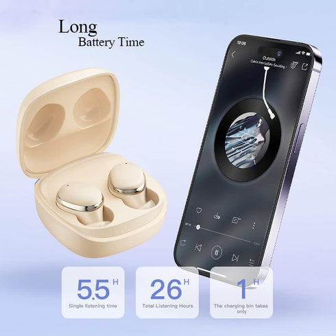 Kamon K14 Wireless Earbuds with Wireless Charging Case, Bluetooth 5.3, Touch Control Waterproof, in Ear Stereo Headphones Built in Mic Headset Pre...