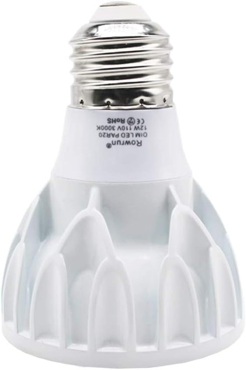 PAR20 12W Narrow Flood Light Bulb E26 Dimmable LED Bulb Spotlight Beam Angle 24 Degree 100W Halogen Warm White 3000K 2-Pack...