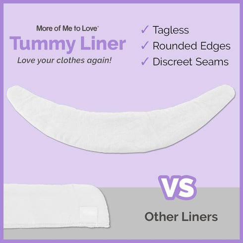 More of Me to Love Cotton and Viscose Blend Tummy Liner (3-Pack) (Large, White)...