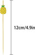 PuTwo Cocktail Picks Handmade Bamboo Toothpicks 100pcs 4.7" in Yellow Pineapples...