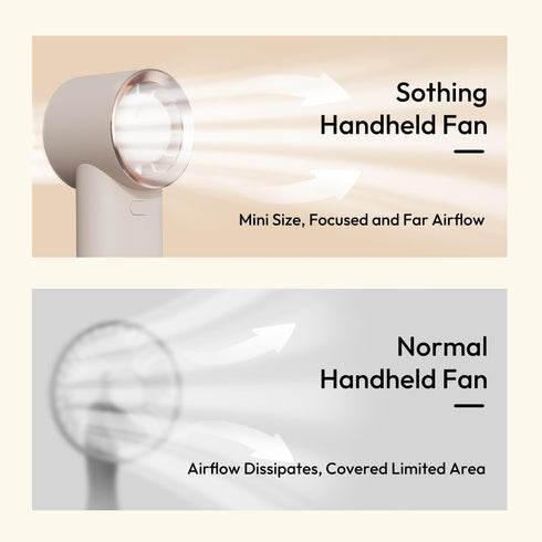 Portable Handheld Mini fan, Powerful Turbo Fan 14h Max Cooling Time, 3600mAh USB Rechargeable Hand Held Fan Personal Fans with 3 Speeds for Travel...