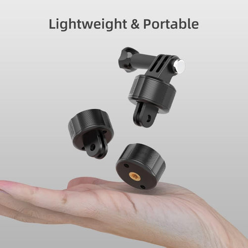 SUREWO Quick Release Base Mount Kit for GoPro,Magnetic Suction & Swivel Lock Adapter Compatible with GoPro Hero 12 11 10 9 8 7 6 5 Black,DJI Osmo ...