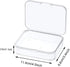 12 Pcs Mini Plastic Storage Containers Box with Lid, 4.5x3.4 Inches Clear Rectangle Box for Collecting Small Items, Beads, Game Pieces, Business C...