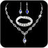 Rhinestone Jewelry Set Bridal Jewelry Sets Silver Prom Jewelry Sets Sparkly Wedding Necklace Jewelry Accessories for Women...