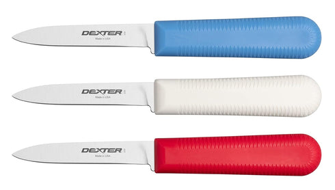 Dexter-Russell 3 Pack of S104 parers in red, White & Blue, Multicolor...