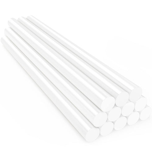 ENPOINT White Hot Glue Sticks Full Size, 12 Pack 8" Long x 0.43" Dia Fbric Glue Sticks for Craft, Adhesive Hot Melt Glue Sticks for Crafting, Wood...