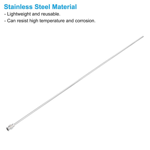 PATIKIL 12Ga x 12 Inch Stainless Steel Dispensing Needle Tips, 10Pcs Metal Glue Needle Tube Blunt Tips Luer Lock for Thick Glue Ink Lab, Silver...