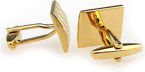 Laser Engraving Cufflinks Platinum Plated Gold Cuff Links...
