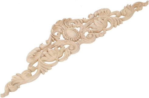 TOPINCN 50x12cm Wood Carving Applique European DIY Decoration for Home Furniture Courtyard Window Mirror...
