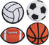 Lot of 30,50,100 pcs Random Sports Ball Shoe Charms Kids Boys Girls Shoe Decoration for Party Gifts...