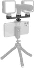 ChromLives Cold Shoe Mount Triple Shoe Mount Extension Bar Hot Shoe Adapter Camera Bracket with 1/4 Screw for Tripod/Microphone/LED Light Compatib...