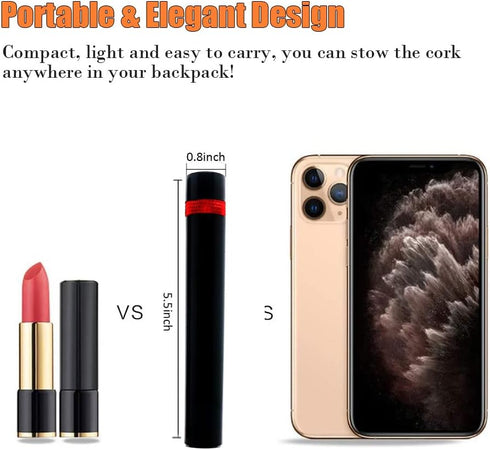 Mini Wine Opener | Travel Portable Pocket Air Pressure Pump Wine Bottle Opener | Assemblable Design Corkscrew 7S Quick Bottle Opening | for Home, ...