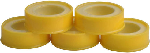 5Pcs Gas Line Thread Sealant Tape Yellow PTFE Tape for Pipe15m Length...