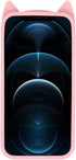 Cute iPhone 12 Pro Max case, Pink Whisker Cat Ears Kitty Case, Funny 3D Cartoon Animals Kitten Soft Silicone Shockproof Slim Fit Back Cover Cases ...