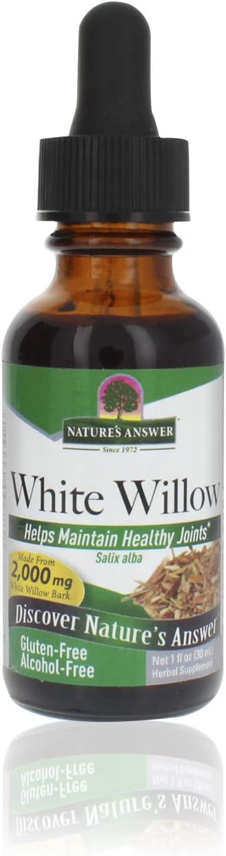 Nature's Answer Alcohol-Free White Willow Bark 2000mg 1oz Extract | Promotes Joint Function | Super Concentrated | Vegetarian, Non-GMO, Gluten Fre...
