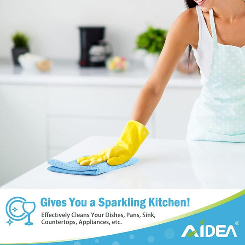 AIDEA Microfiber Cleaning Cloths-24PK, Soft Absorbent Cleaning Rags, Lint-Free Streak-Free Microfiber Cloth for House, Kitchen, Car, Window, Gifts...