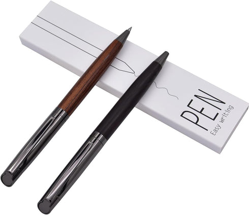 Wood Ballpoint Pen Set Elegant Fancy Writing Pens Wooden Pen Black Ink Pens Graduation Gift Pen with 4 Extra Refills...