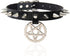 Urieo Gothic Chokers Leather Black Choker Necklace with Star Pendant Cool Rivet Spike Studed Collar Adjustable Party Bar for Women...