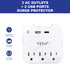 Tech2 3-Outlet Surge Protector Power Strip with 2 USB Charging Ports, ETL Certified Adapter for Home, School, or Office......